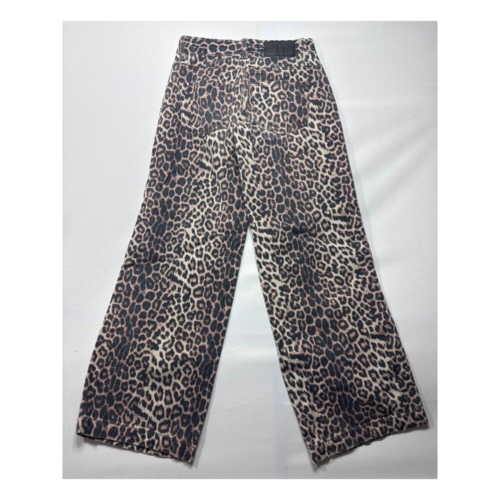 PacSun Women's Casey Low Rise Baggy Leopard Print Jeans - Size 23 (25x30) - Picture 2 of 6
